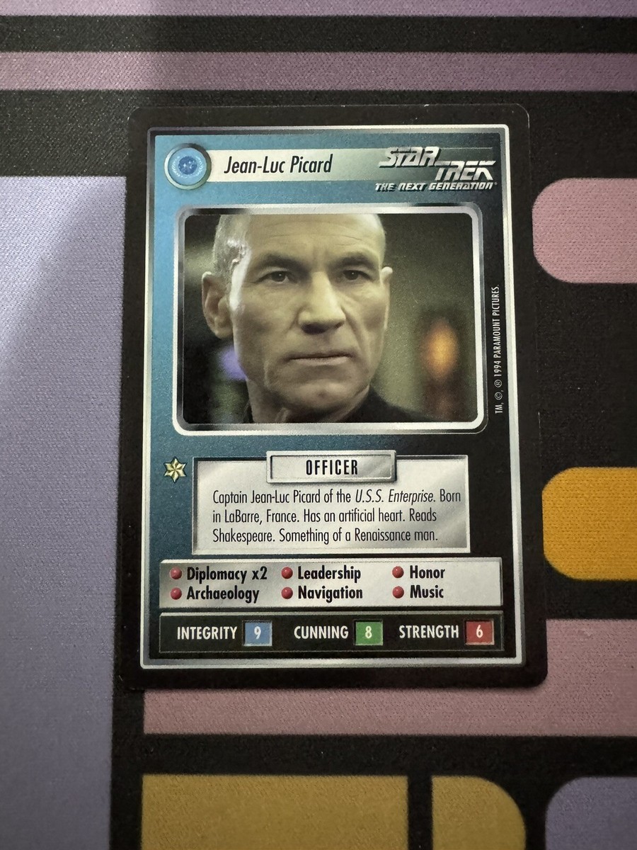 Star Trek CCG 1E JEAN-LUC PICARD BB Black Border NM | eBay