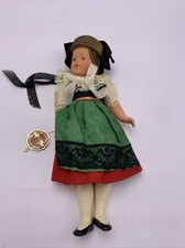 Vintage 10" ZWILLING-FOX Trachten Puppen Costume Celluloid Dolls Tag Jd61