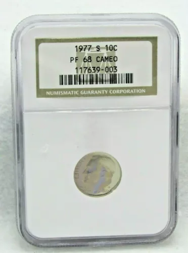 1977 S US 10 Cent NGC PF 68 Cameo