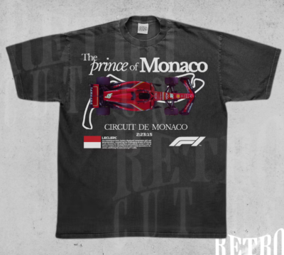 Charles Leclerc Monaco T-Shirt, Vintage F1 Shirt, Formula One Monaco  Graphic Tee