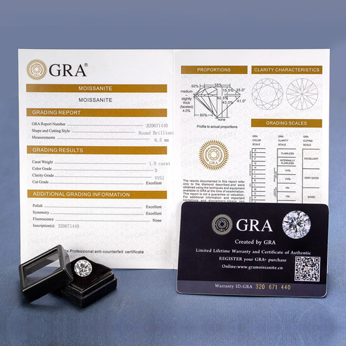 Brilliant Radiant Cut White D Color VVS1 Moissanite Loose Stone GRA Certificated - Picture 12 of 15