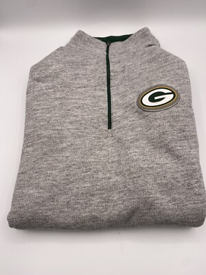 Green Bay Packers NFL Team Apparel Mens Large Half Zip