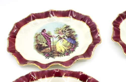 Platos de postre/ensalada Madonna Inglaterra 6 festoneado brillo porcelana fina China - Imagen 7 de 14