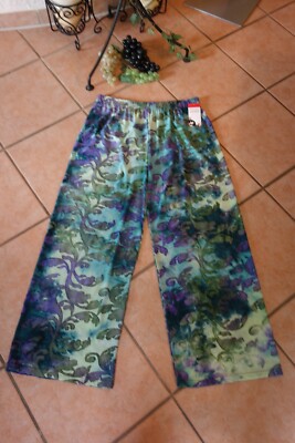 MAGNA Ausbrenner 3D Marlene Hose 44 46 NEU grün lila aqua Stretch LAGENLOOK