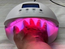 FATMOON UV LED Nail Lamp Gel Quick Cure Light Heat Mode Blue Red Light