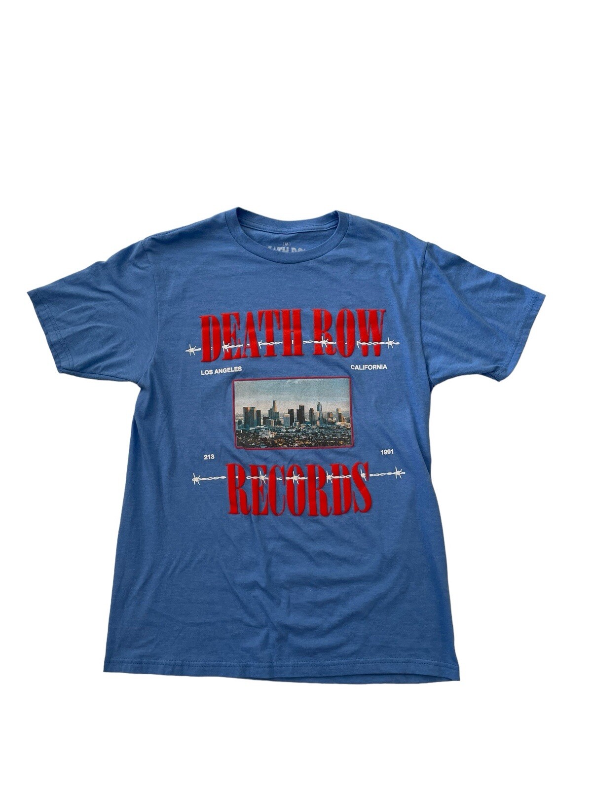 FILA T shirt Death Row Records Los Angeles California blu uomo taglia media usata in ottime condizioni