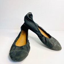 Dianna Ferrari Supersoft Sz 10c Grey Nilly Leather Ballet Flats Designer