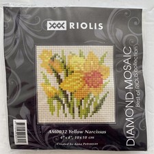 Riolis Diamond Painting "Yellow Narcissus", 10x10cm