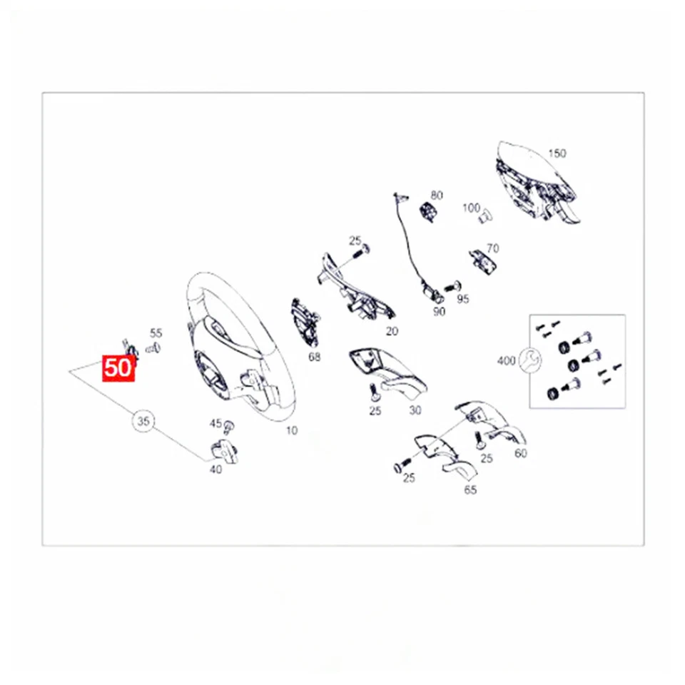 New Steering Wheel Shift Paddle Shifter for Mercedes Benz B-Class (W246) 2012-19 Foto 3 de 4