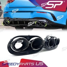 Pair Exhaust Tips Muffler For Mercedes W177 A35 A45 C118 CLA35 GLB35 GLA45