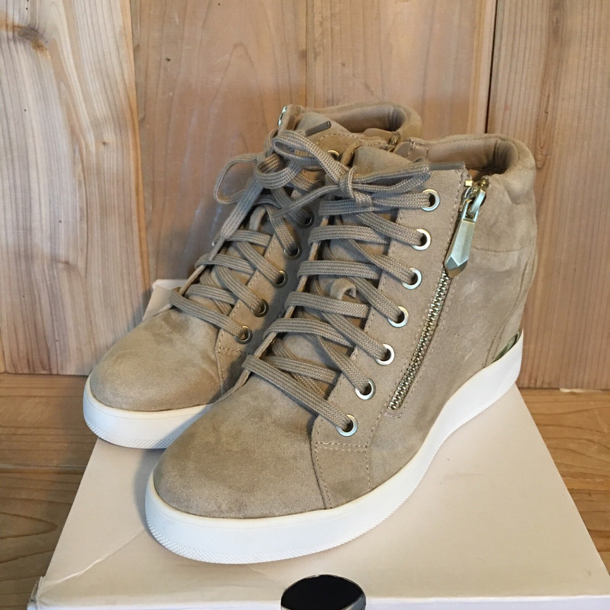 ALDO Zip lace high-top sneakers y2k・ギャル ALDO Lace Up/Zip Hi Top Hidden Wedged Women Sneakers Size 7