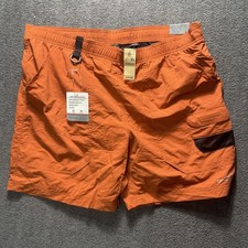 Eddie Bauer Sport Men's Amphib Shorts Swim Trunks XL Cargo Orange Spice Lined