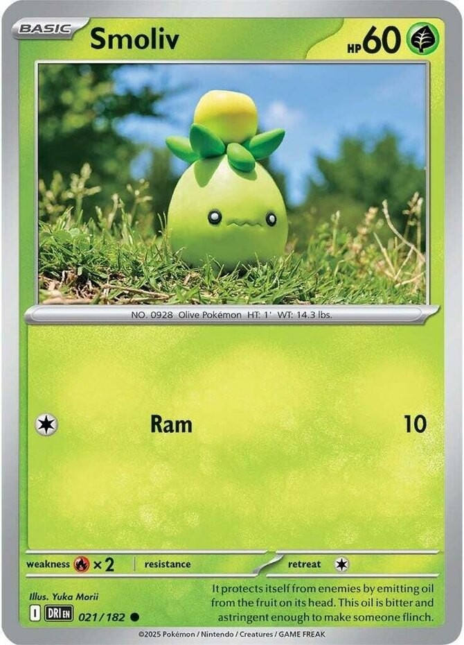 Pokemon Smoliv - 021/182 - Common NM-Mint Destined Rivals