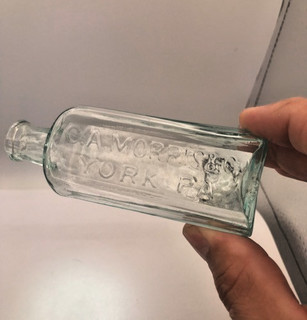 1850 era apothecary bottle/C.A. Morris & Co/York PA/glass pontil