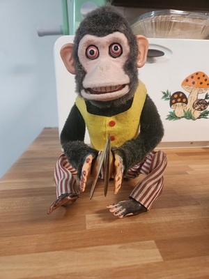 Vintage Daishin Musical Jolly Chimp Cymbal Banging Monkey Toy Japan WORKING