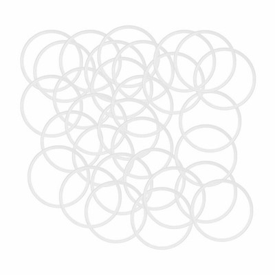 Silicone O-Rings 24mm OD, 21mm ID, 1.5mm Width, Seal Gasket White 30Pcs KD *qq