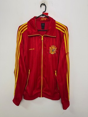 SPANIEN NATIONALMANNSCHAFT FUSSBALL JACKE ADIDAS ORIGINALS SHIRT TRIKOT GR. L ERWACHSENE