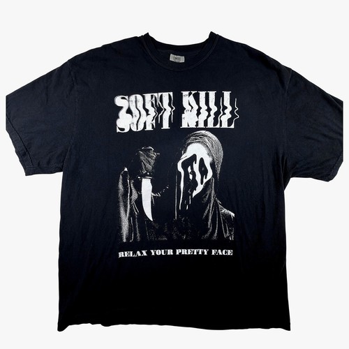 Soft Kill Relax Your Pretty Face Scream T-Shirt Mens 2XL Black Comfort Colors
