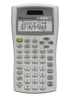 Texas Instruments TI-30XIIS Scientific Calculator, White 1 Pack, 