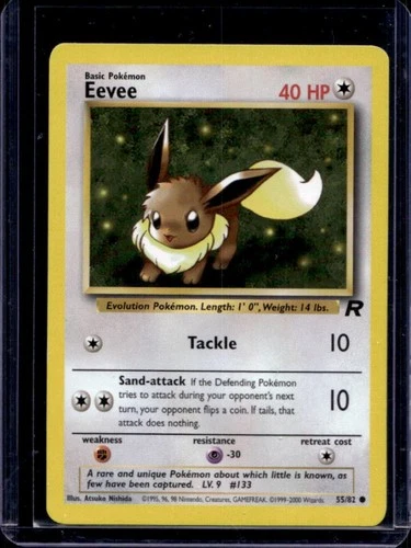 2000 Pokemon Team Rocket First Edition Eevee #55/82