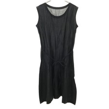 PLEATS PLEASE made in Japan No sleeve one piece 3 black Women