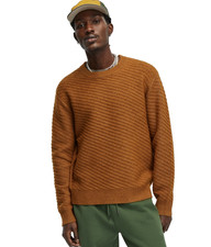 Mode of One Maglione Uomo Relaxed Fit Texture Diagonale Francese Vicuna Small