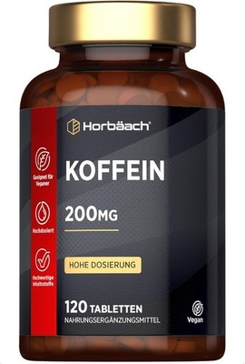 Koffein 200mg   120 Tabletten   Vegan   Hochdosiert   4 Monate Vorrat