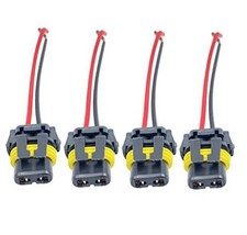 4pcs 9005 9006 LED Bulbs Socket 2-Wires Socket Holder Adapter connector Turn