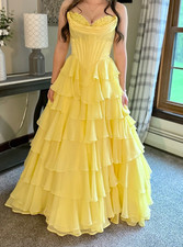 Yellow Sherri Hill Prom Dress size 2