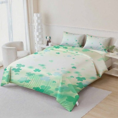 3D Fresh Four Leaf Clover Quilt Cover Set Bedding Sets Pillowcases 141
