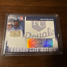 2005 Prime Patches Major League Materials Autograph #MLM-37 Jermaine Dye Royals