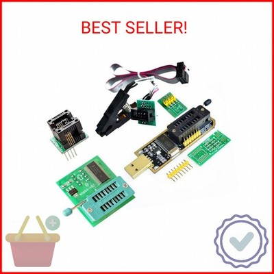 AiTrip EEPROM BIOS USB Programmer CH341A + SOIC8 Clip + 1.8V Adapter + SOIC8 Ada