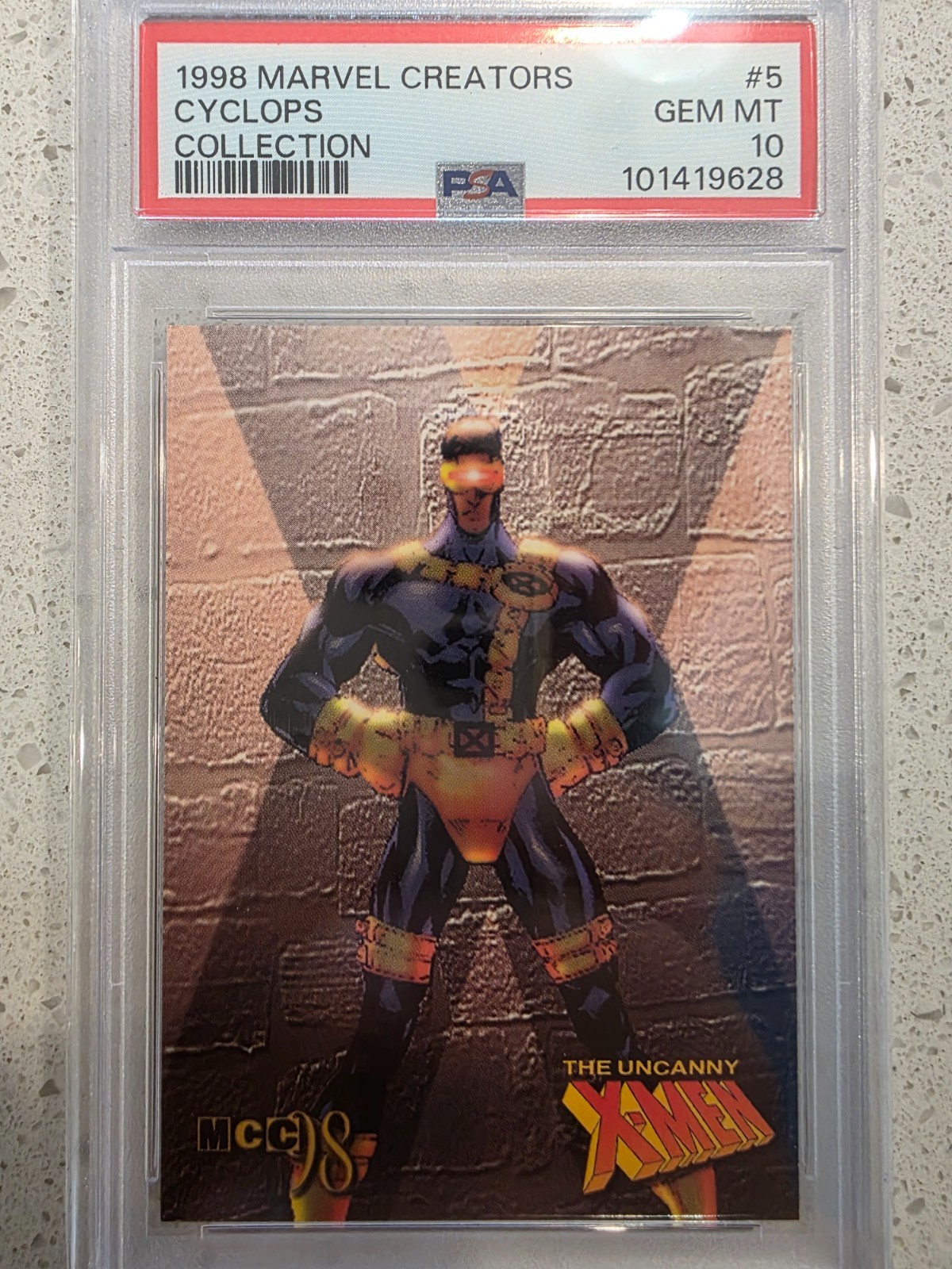 1998 Marvel Creators Cyclops Collection psa 10 view 2