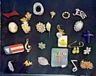 Lot Of 25 Vintage Costume Broaches Brooches Pins Estate Sale Finds Jewelry