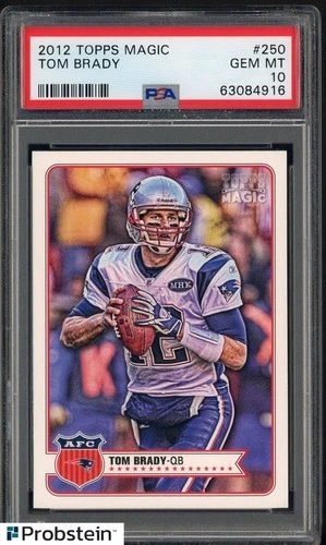 2012 Topps Magic #250 Tom Brady New England Patriots PSA 10 GEM MINT