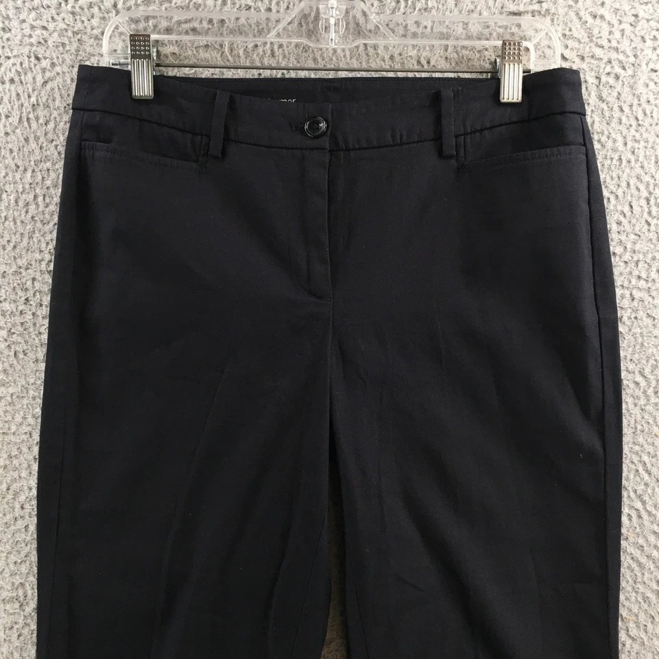 Talbots Perfect Skimmer Short Womens 4P Black Cotton Blend Mid Rise Flat Front - Image 2 of 4