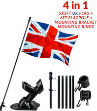 Union Jack Flag with 6FT Pole
