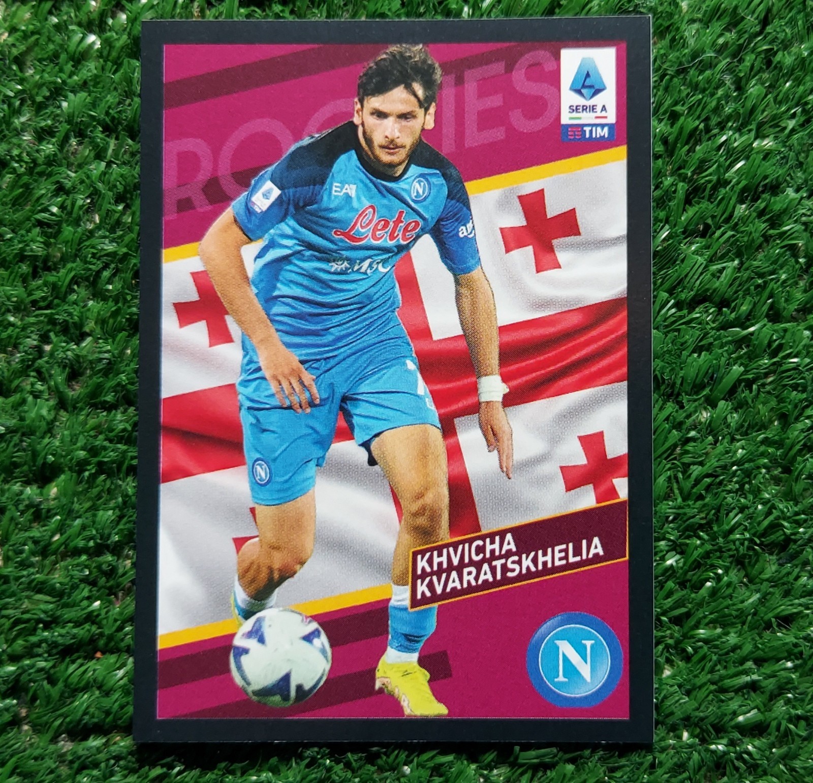 FIGURINA CALCIATORI PANINI CELEBRATION 2022/23 NAPOLI N°122 KVARATSKHELIA 2023⚽️
