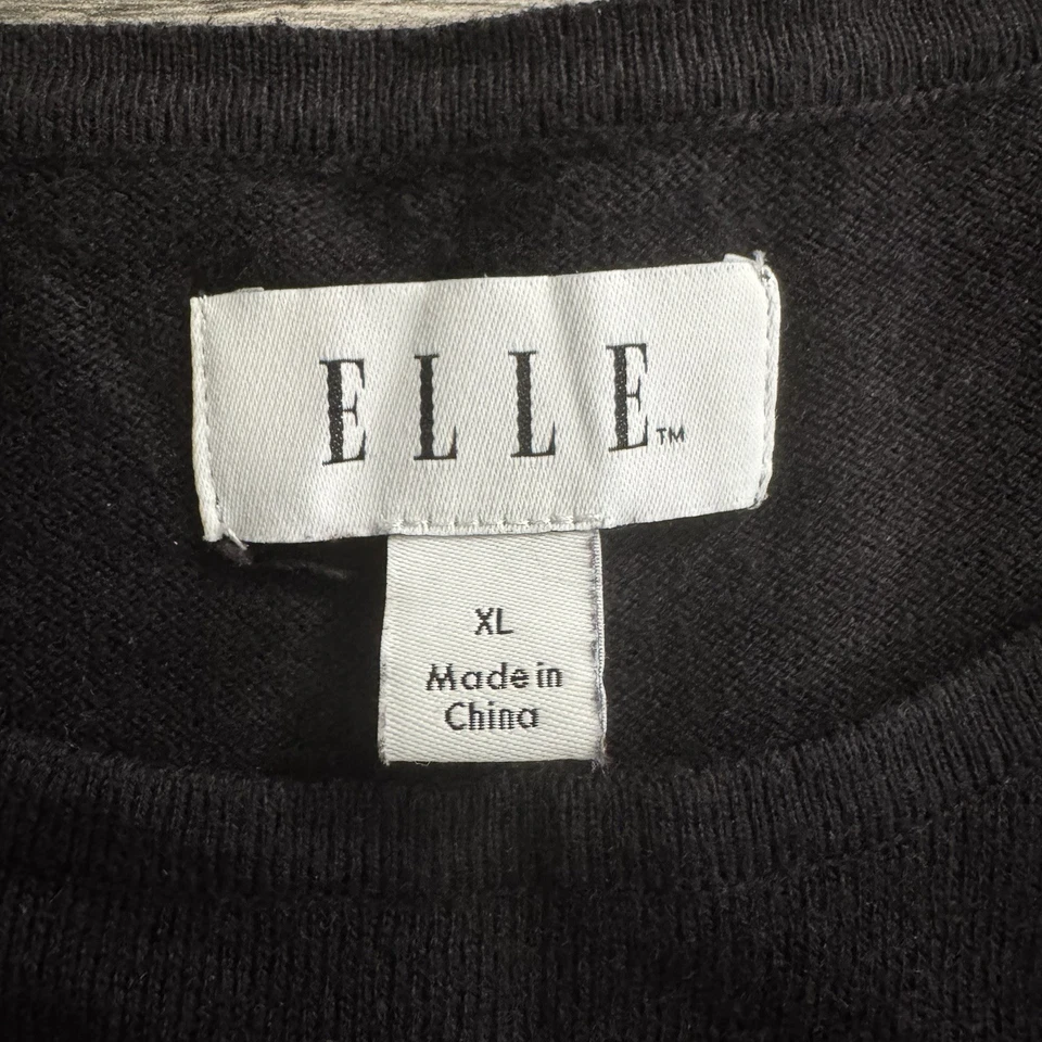 Suéter para mujer Elle negro talla XL pedrería corazones brillantes Foto 4 de 4