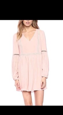 BCBGeneration Women's Pink Dress With Fagoting Trim In Size Small | eBay