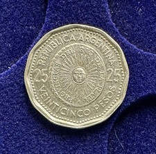 Beautiful Brilliant UNC 1965 Argentina 25 Pesos KM 61