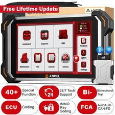 ANCEL DS600BT Bi-directional OBD2 Scanner Car Diagnostic Tool ECU Key Coding FCA