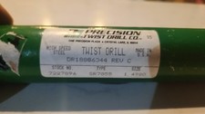 PRECISION TWIST DRILL SR7855 / Stock# 7227896 / Size 1.4980 / Made In USA Rusty