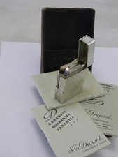 ST. DUPONT LIGTHER LIGNE 1  SILVER PLATED WORKS IN BOX