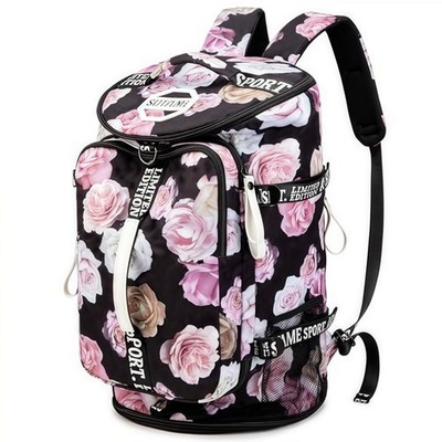 Gym Duffle Bag Backpack with Shoe Compartment,4 ways Travel Backpack for Wome...