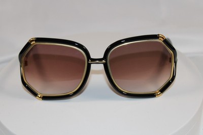 Ted Lapidus Vintage Oversize Square Sunglasses France Designer Retro Women