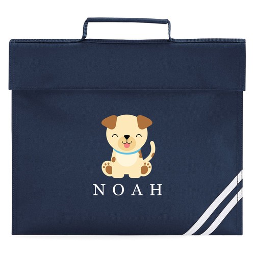 Borsa Libro Cani Personalizzata per Bambini Nome Personalizzato Ritorno A Scuola Ragazze Ragazzi - Foto 9 di 14
