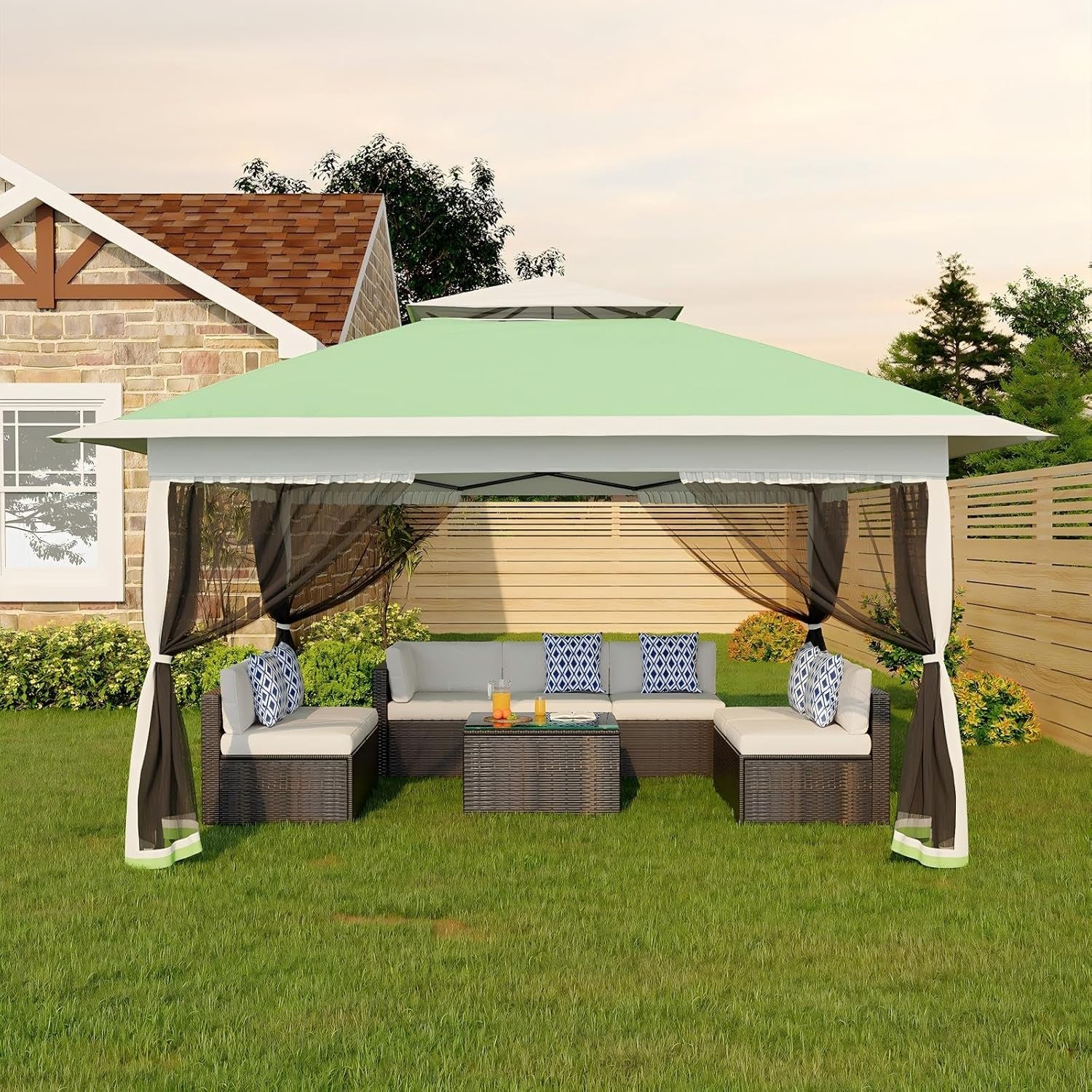 Tent, Pop Up Gazebo With 4 Sandbags, One-push Setup For Back