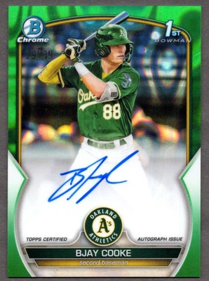 2023 Bowman Chrome Bjay Cooke #CPA-BCE Green Lava Refractor 29/99