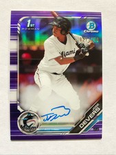 2019 Bowman Chrome Purple Refractor Auto JOSE DEVERS, BRAVES #CPA-JD,  /250